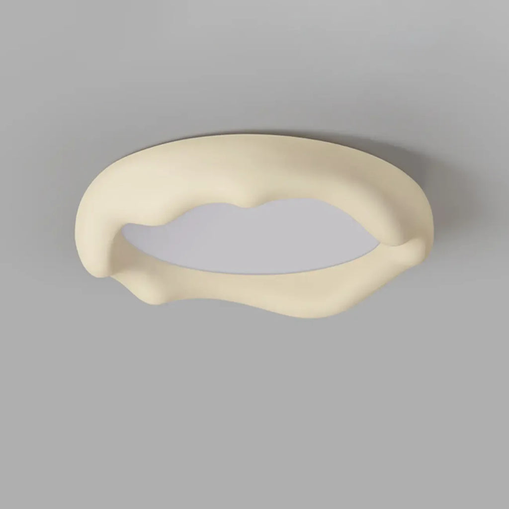 Plafoniera a filo dal design artistico con effetto crema acrilica