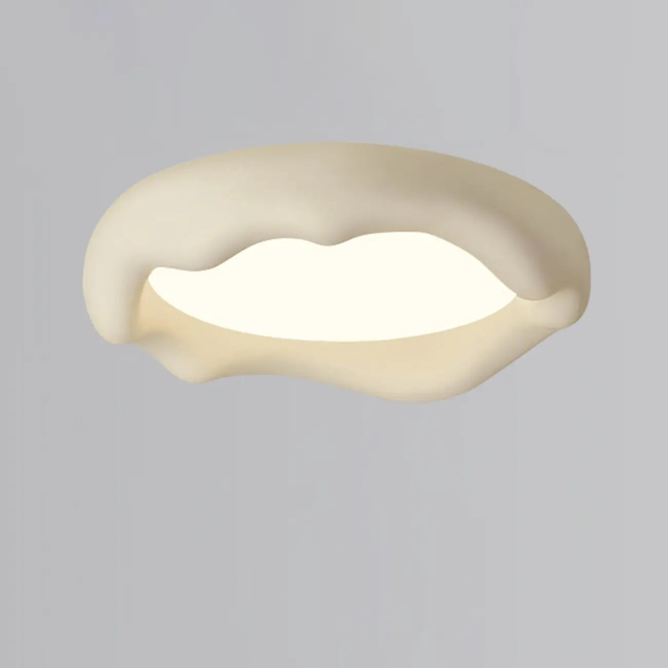 Plafoniera a filo dal design artistico con effetto crema acrilica
