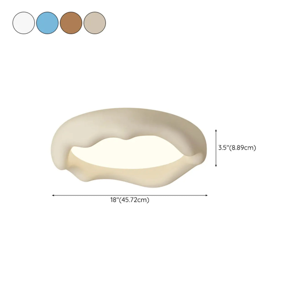 Plafoniera a filo dal design artistico con effetto crema acrilica