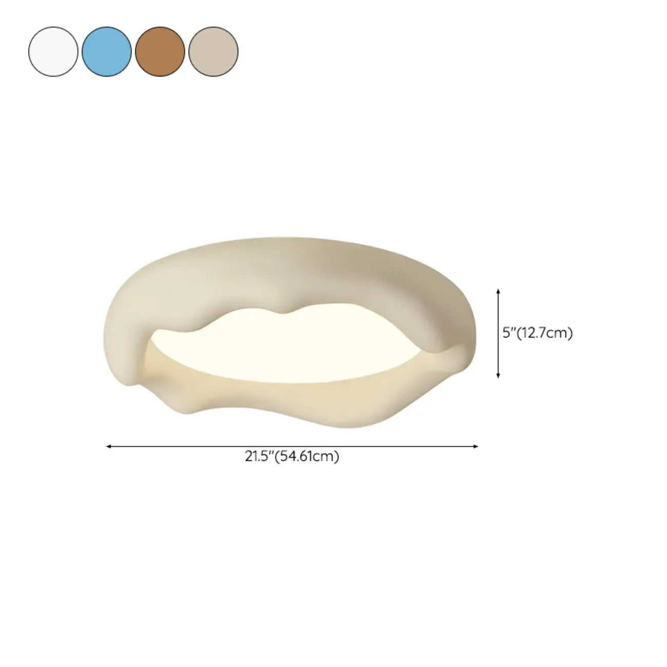 Plafoniera a filo dal design artistico con effetto crema acrilica