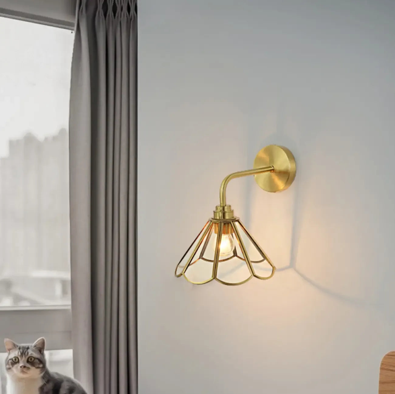 Applique murale vintage en cuivre de 25 à 35 cm pour la décoration intérieure