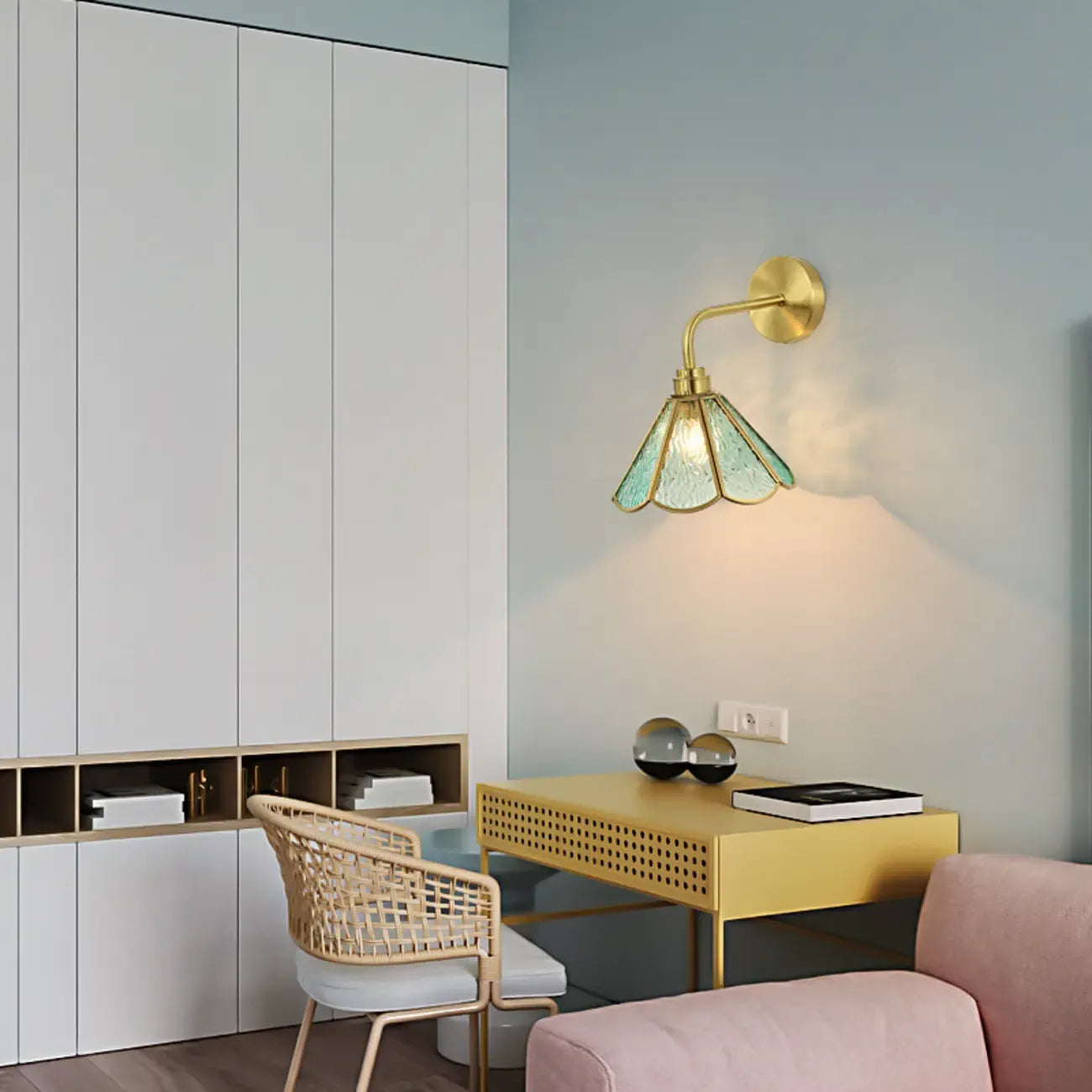 Applique murale vintage en cuivre de 25 à 35 cm pour la décoration intérieure