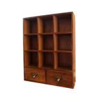 Élégante vitrine autoportante en bois avec tiroirs