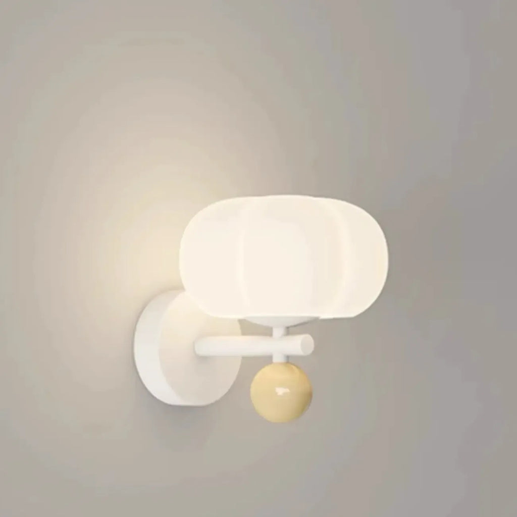 Applique murale élégante en forme de citrouille avec abat-jour en résine pour chambre à coucher