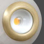Suspension de cuisine moderne en albâtre et globe doré