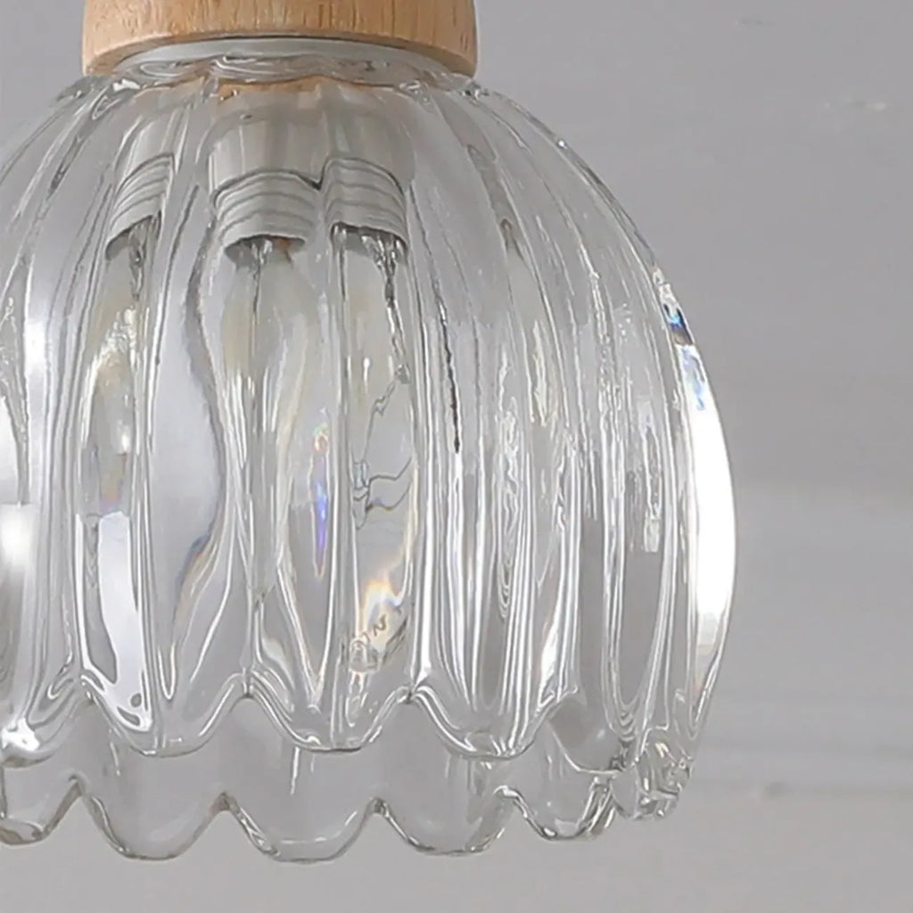 Suspension en verre à motif floral réglable pour salles à manger