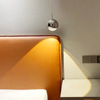 Suspension moderne en métal chromé avec globe et LED blanc chaud