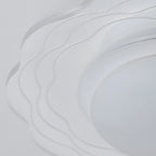 Mini plafonnier encastré blanc artistique à abat-jour floral dimmable