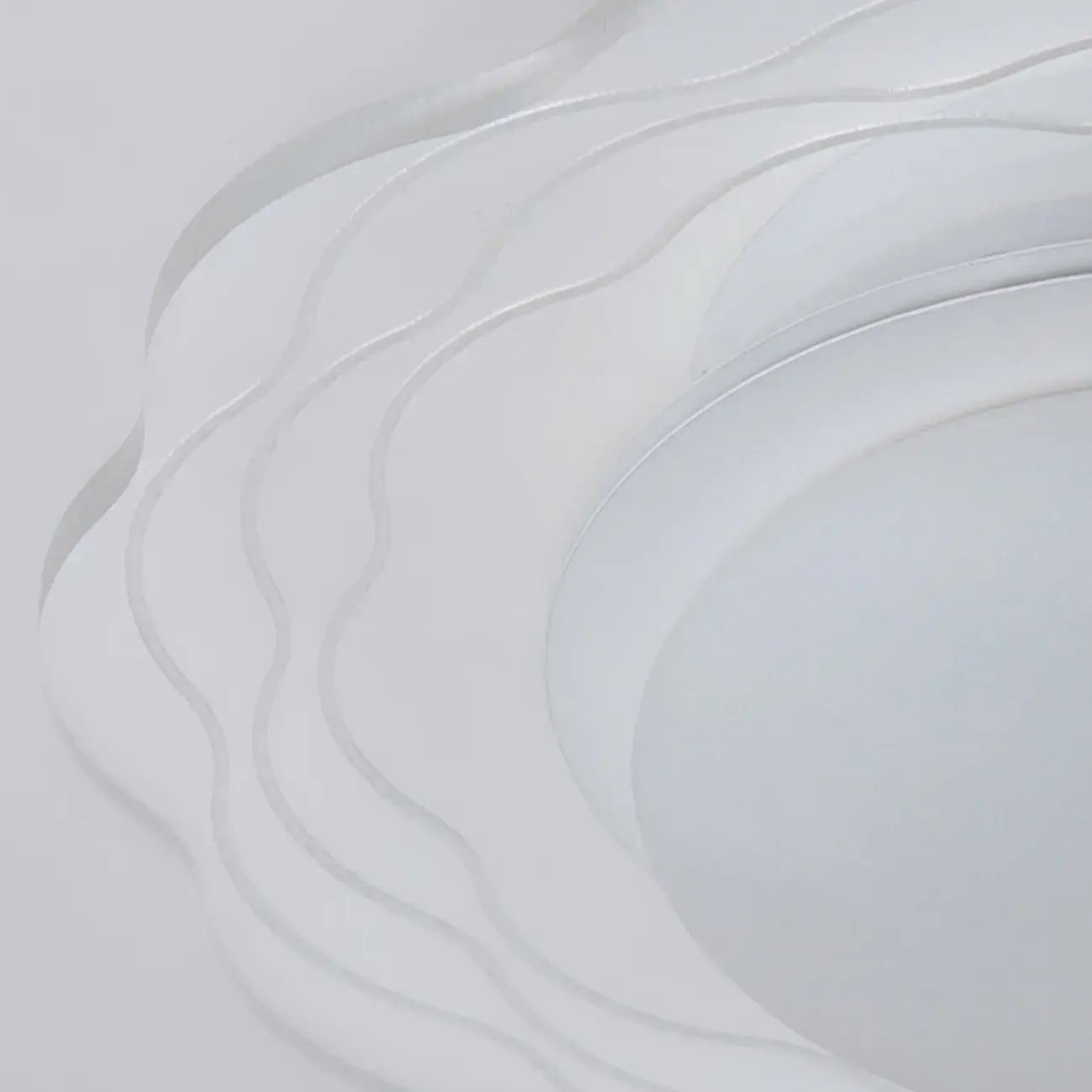 Mini plafonnier encastré blanc artistique à abat-jour floral dimmable