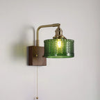 Applique murale cylindrique moderne en verre et LED pour salon
