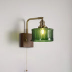 Applique murale cylindrique moderne en verre et LED pour salon