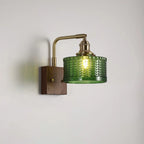 Applique murale cylindrique moderne en verre et LED pour salon