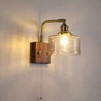 Applique murale cylindrique moderne en verre et LED pour salon