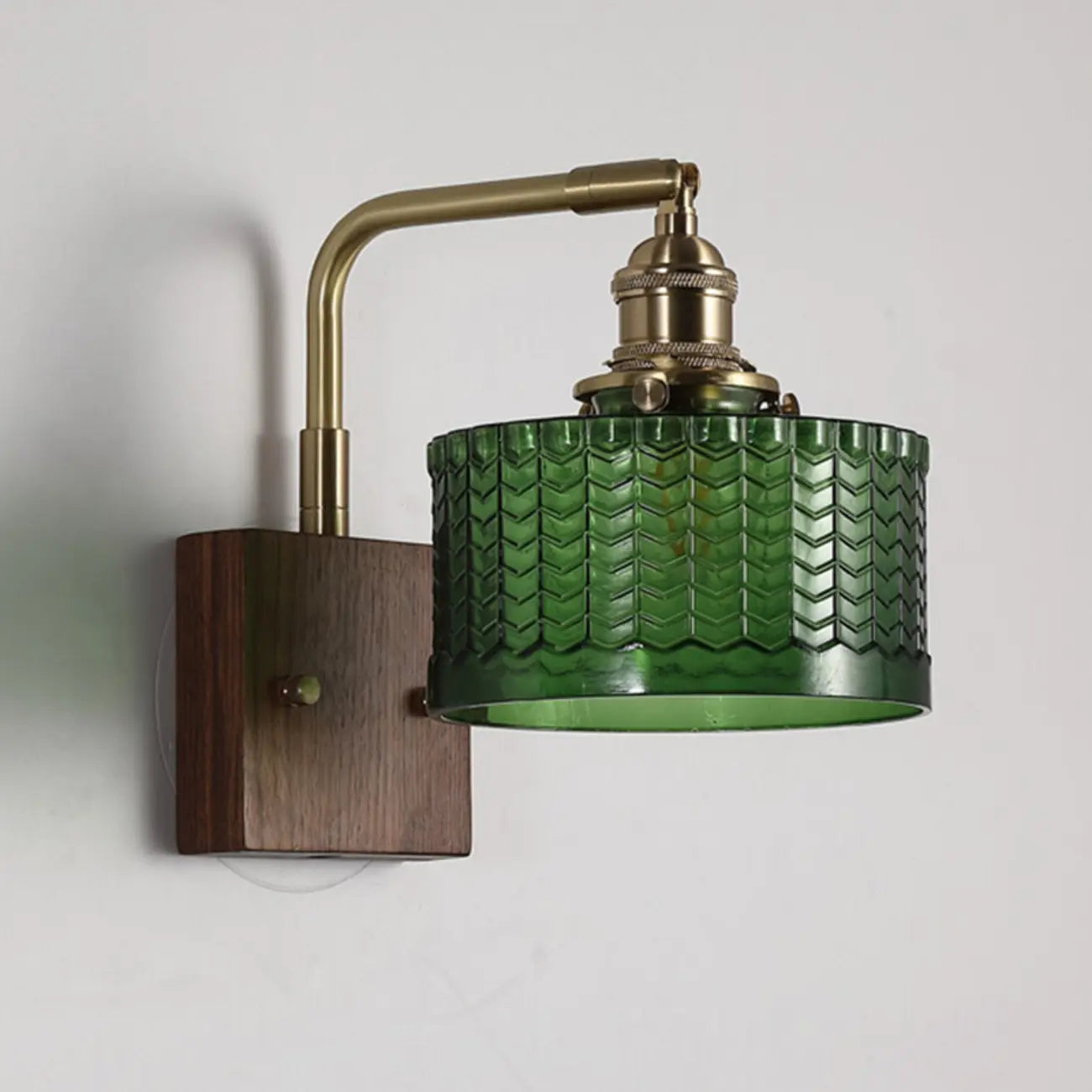 Applique murale cylindrique moderne en verre et LED pour salon