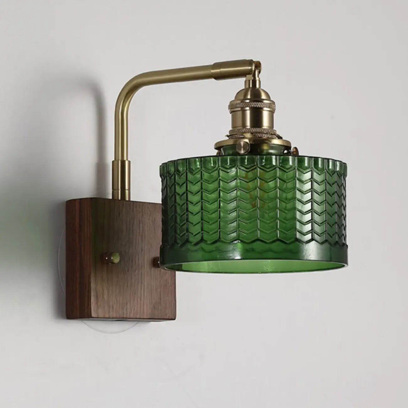 Applique murale cylindrique moderne en verre et LED pour salon