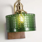 Applique murale cylindrique moderne en verre et LED pour salon