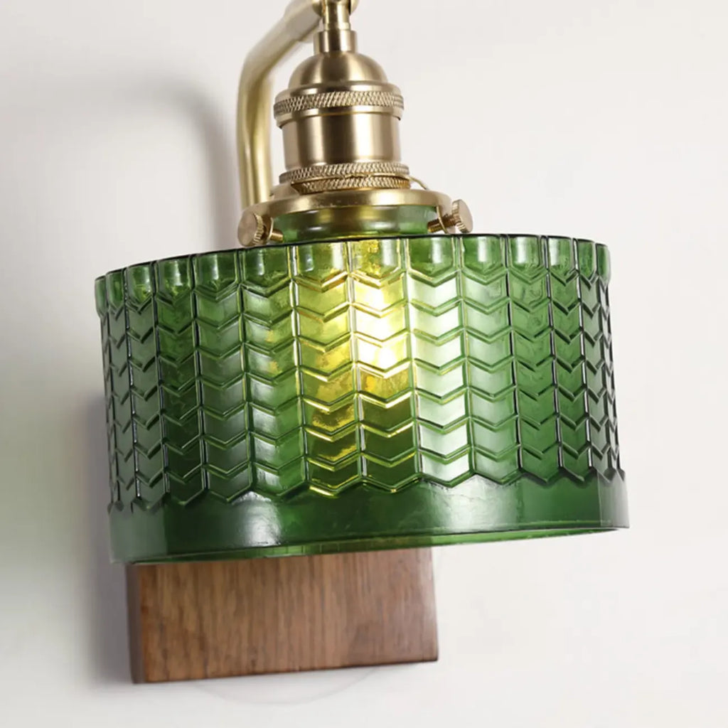 Applique murale cylindrique moderne en verre et LED pour salon