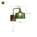 Applique murale cylindrique moderne en verre et LED pour salon