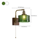Applique murale cylindrique moderne en verre et LED pour salon