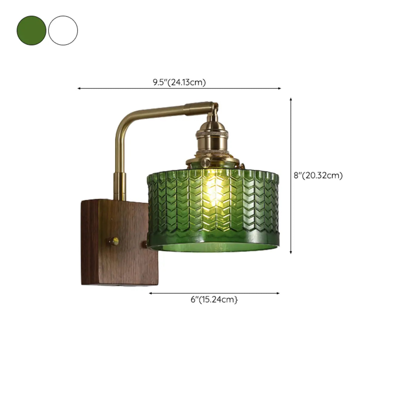 Applique murale cylindrique moderne en verre et LED pour salon