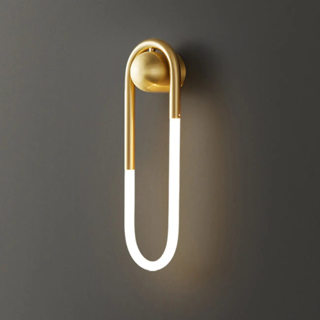 Applique murale ovale moderne dorée à LED pour coiffeuse