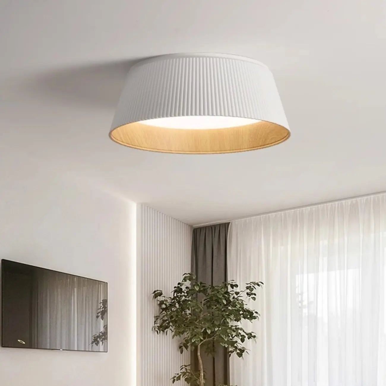 Plafonnier LED encastré rond évasé moderne à intensité variable
