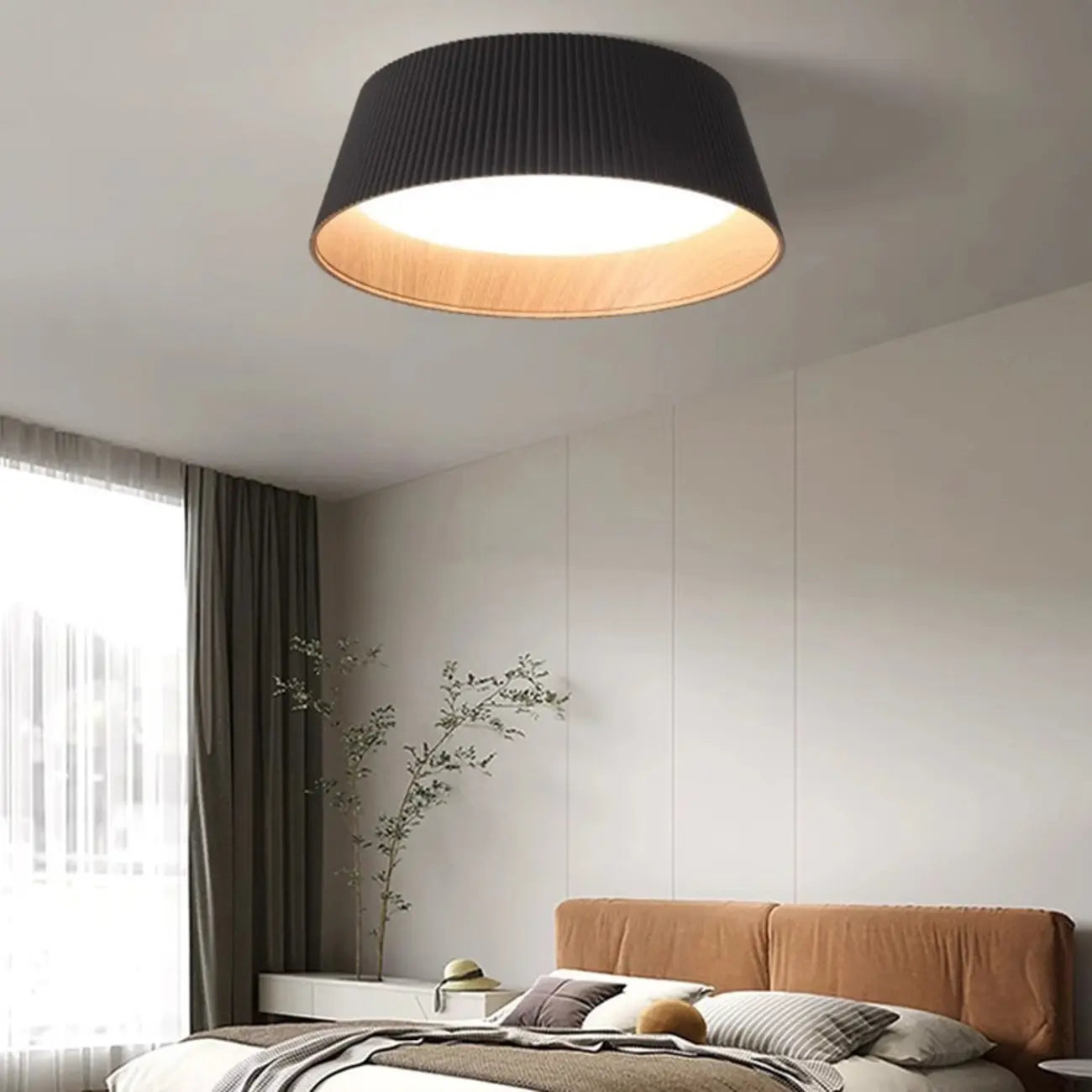 Plafonnier LED encastré rond évasé moderne à intensité variable