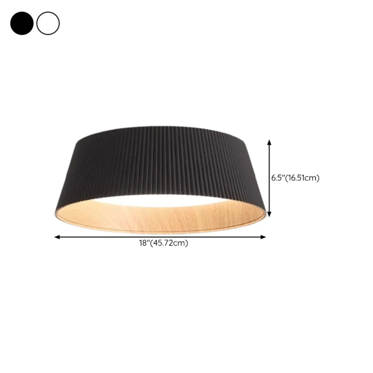 Plafonnier LED encastré rond évasé moderne à intensité variable