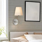 Applique murale contemporaine en métal et tissu, style minimaliste