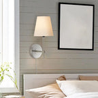 Applique murale contemporaine en métal et tissu, style minimaliste
