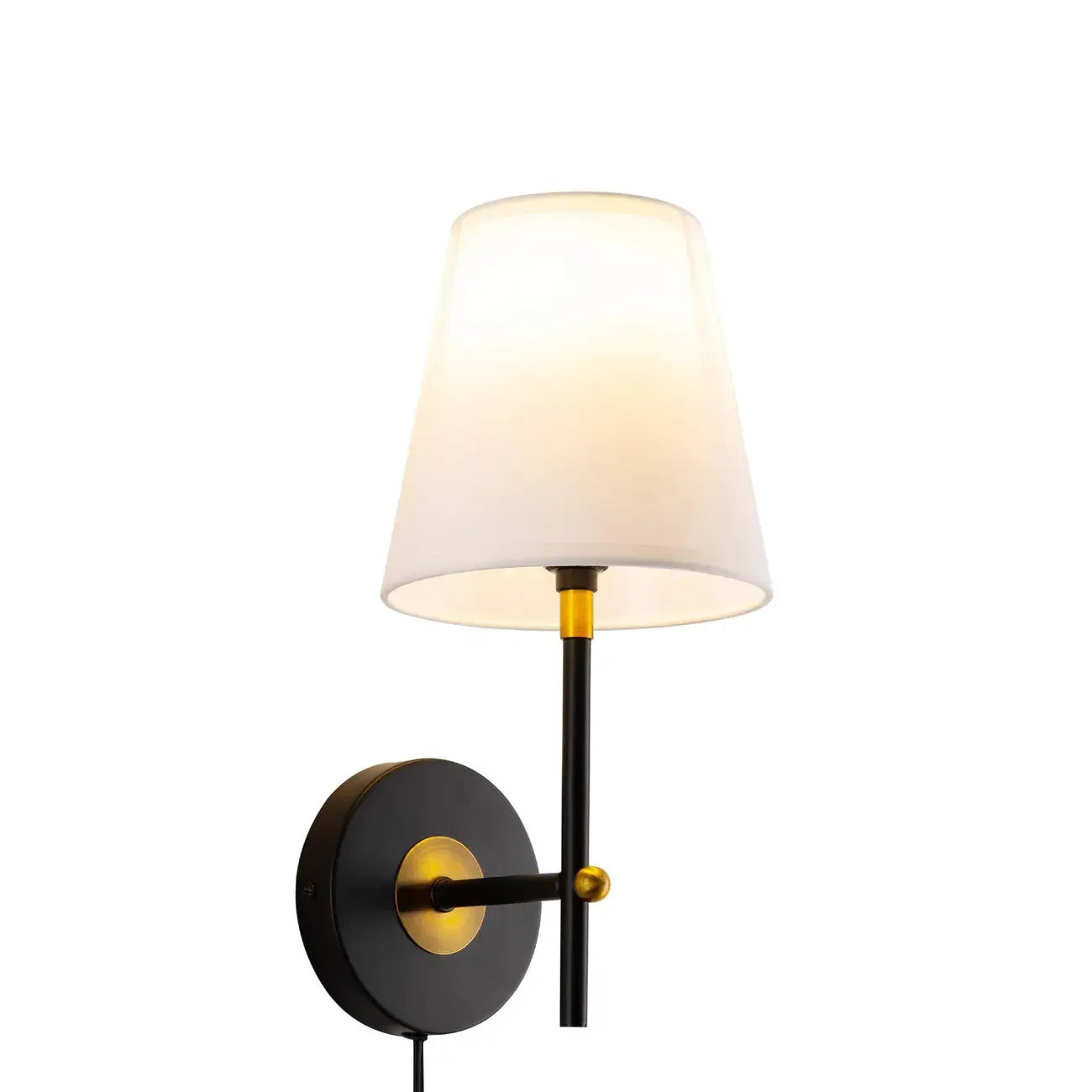 Applique murale contemporaine en métal et tissu, style minimaliste