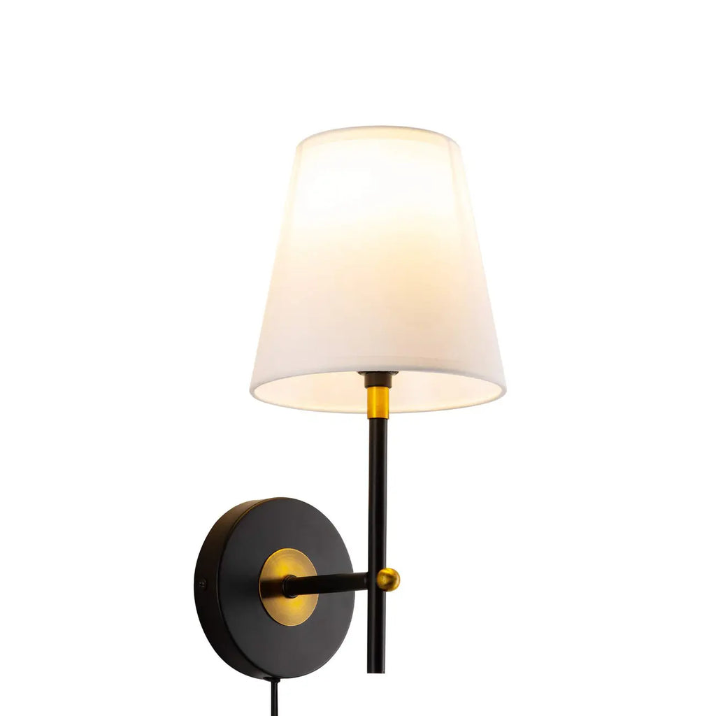 Applique murale contemporaine en métal et tissu, style minimaliste
