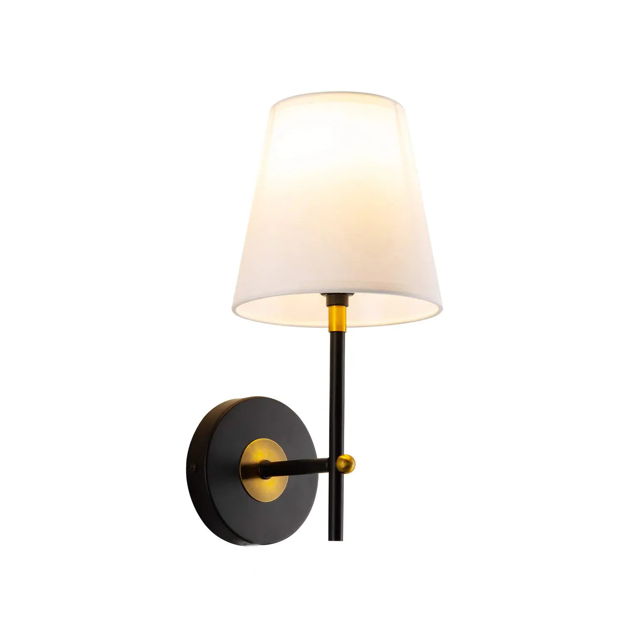 Applique murale contemporaine en métal et tissu, style minimaliste