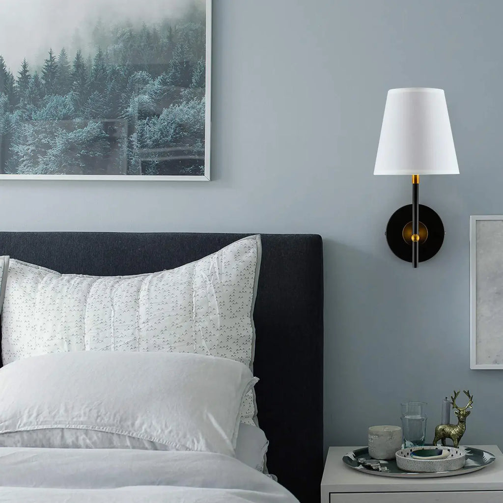 Applique murale contemporaine en métal et tissu, style minimaliste
