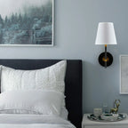 Applique murale contemporaine en métal et tissu, style minimaliste