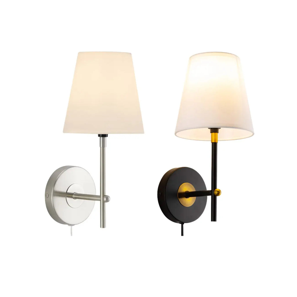 Applique murale contemporaine en métal et tissu, style minimaliste