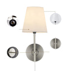 Applique murale contemporaine en métal et tissu, style minimaliste