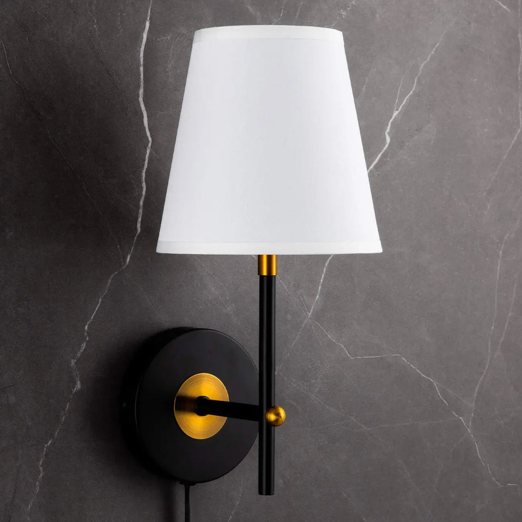 Applique murale contemporaine en métal et tissu, style minimaliste