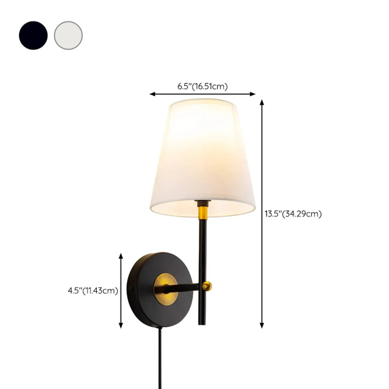 Applique murale contemporaine en métal et tissu, style minimaliste