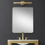 Applique murale moderne noire à 2 tubes pour salle de bain