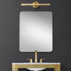 Applique murale moderne noire à 2 tubes pour salle de bain