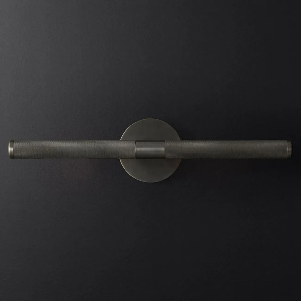 Applique murale moderne noire à 2 tubes pour salle de bain