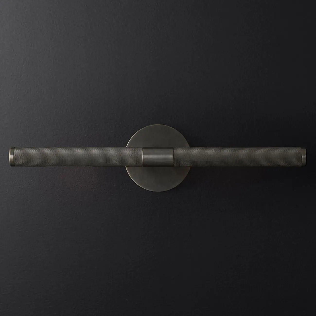 Applique murale moderne noire à 2 tubes pour salle de bain