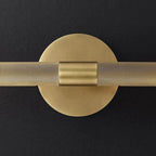 Applique murale moderne noire à 2 tubes pour salle de bain