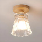 Plafonnier semi-encastré moderne en verre à 6 spots pour la décoration de couloir