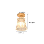 Plafonnier semi-encastré moderne en verre à 6 spots pour la décoration de couloir