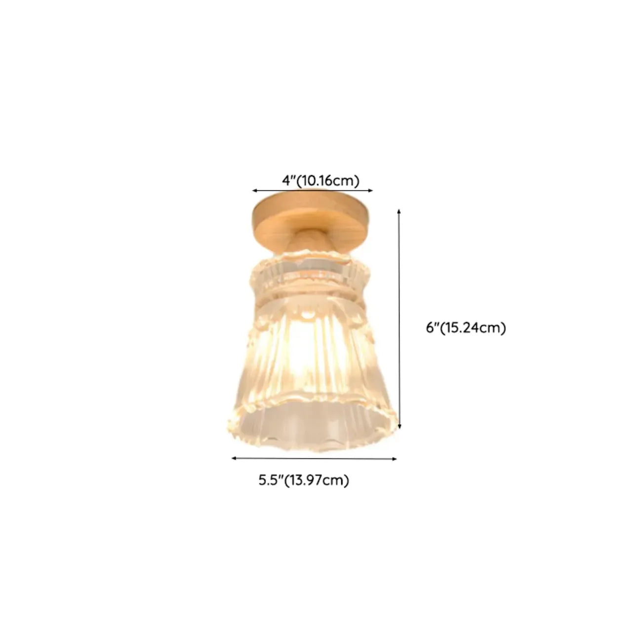 Plafonnier semi-encastré moderne en verre à 6 spots pour la décoration de couloir