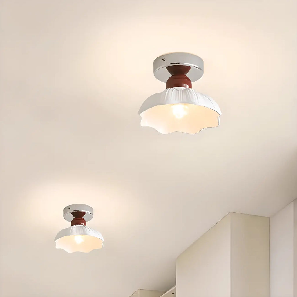 Plafonnier semi-encastré élégant à LED en résine pour la décoration intérieure