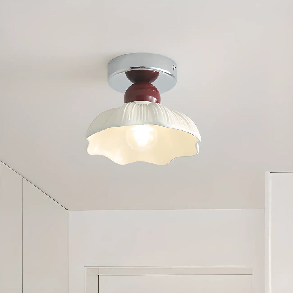 Plafonnier semi-encastré élégant à LED en résine pour la décoration intérieure