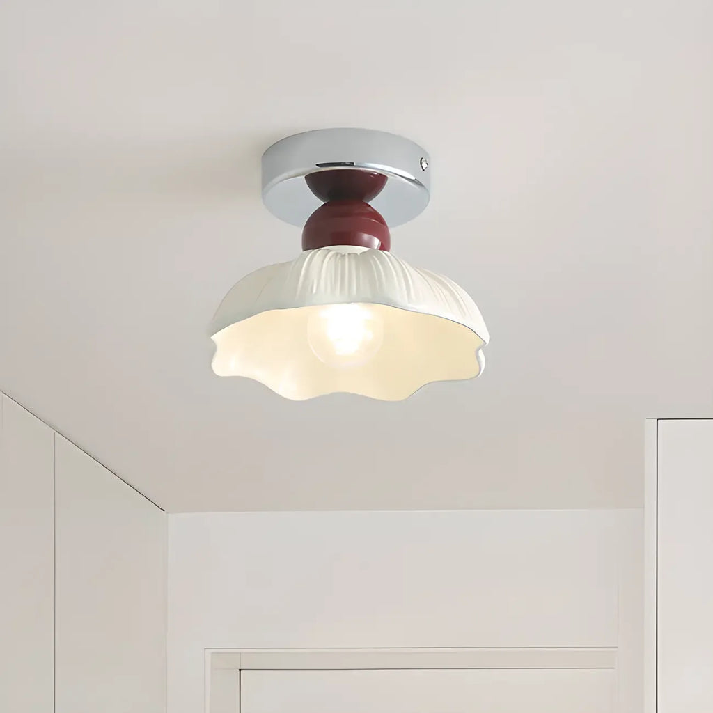 Plafonnier semi-encastré élégant à LED en résine pour la décoration intérieure